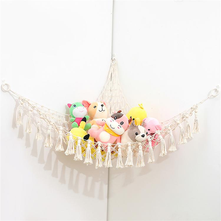 Stuffed Animal Net Or Hammock Wall Hanging Net For Stuffed Animal Storage Macrame Toy Display Plush Toy Holder Soft Toy Organizer For Nurery Baby Bedr
