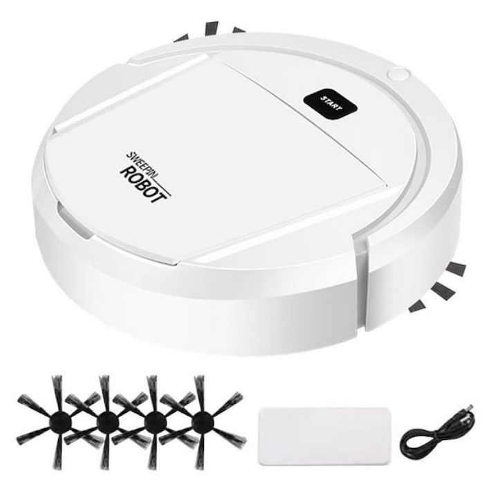 Aspirateur Robot Vankin 3 En 1 : Aspiration Et Lavage Des Sols, Contrôle Wi-fi, Recharge Automatique, Format Compact.