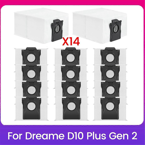 14 Pcs Vacuum Cleaner Bags For D10 Plus Gen 2 Vacuum Cleaner Accessories