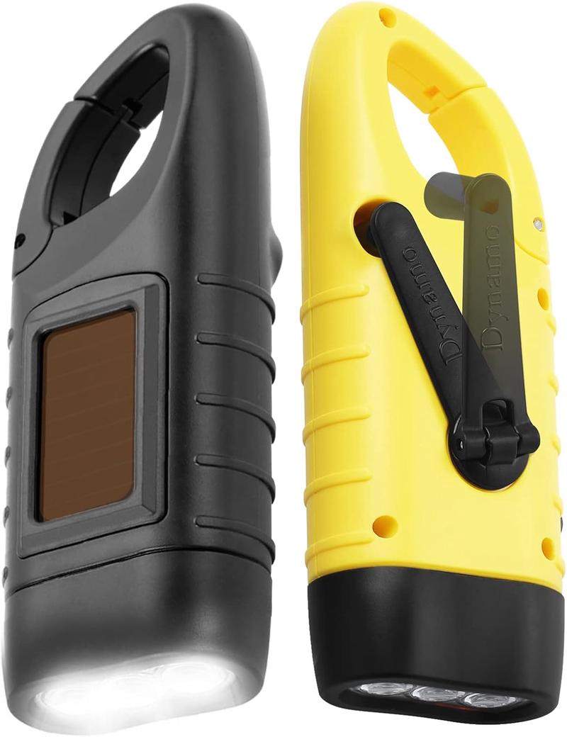 Simpeak Lot De 2 Lampes Torches Led Solaires Et Dynamo Rechargeables Pour Extérieur Et Urgence A+++
