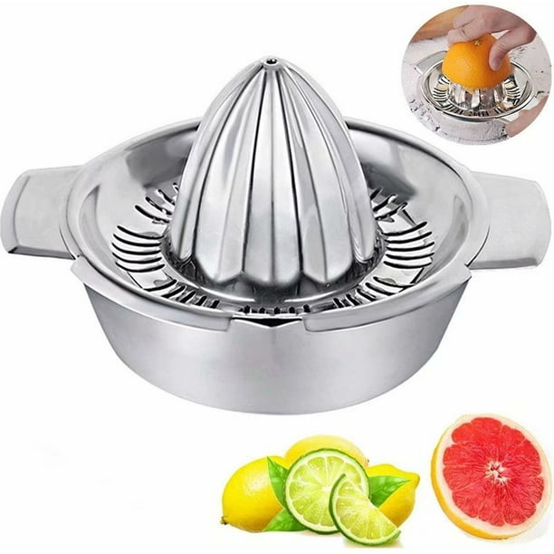 Presse-citron Manuel En Acier Inoxydable 18/8 Avec Récipient De 300 Ml, Diamètre 12,5 Cm, Compatible Lave-vaisselle, Qualité Professionnelle, Antirouille, Presse-citron Vert, Presse-fruits