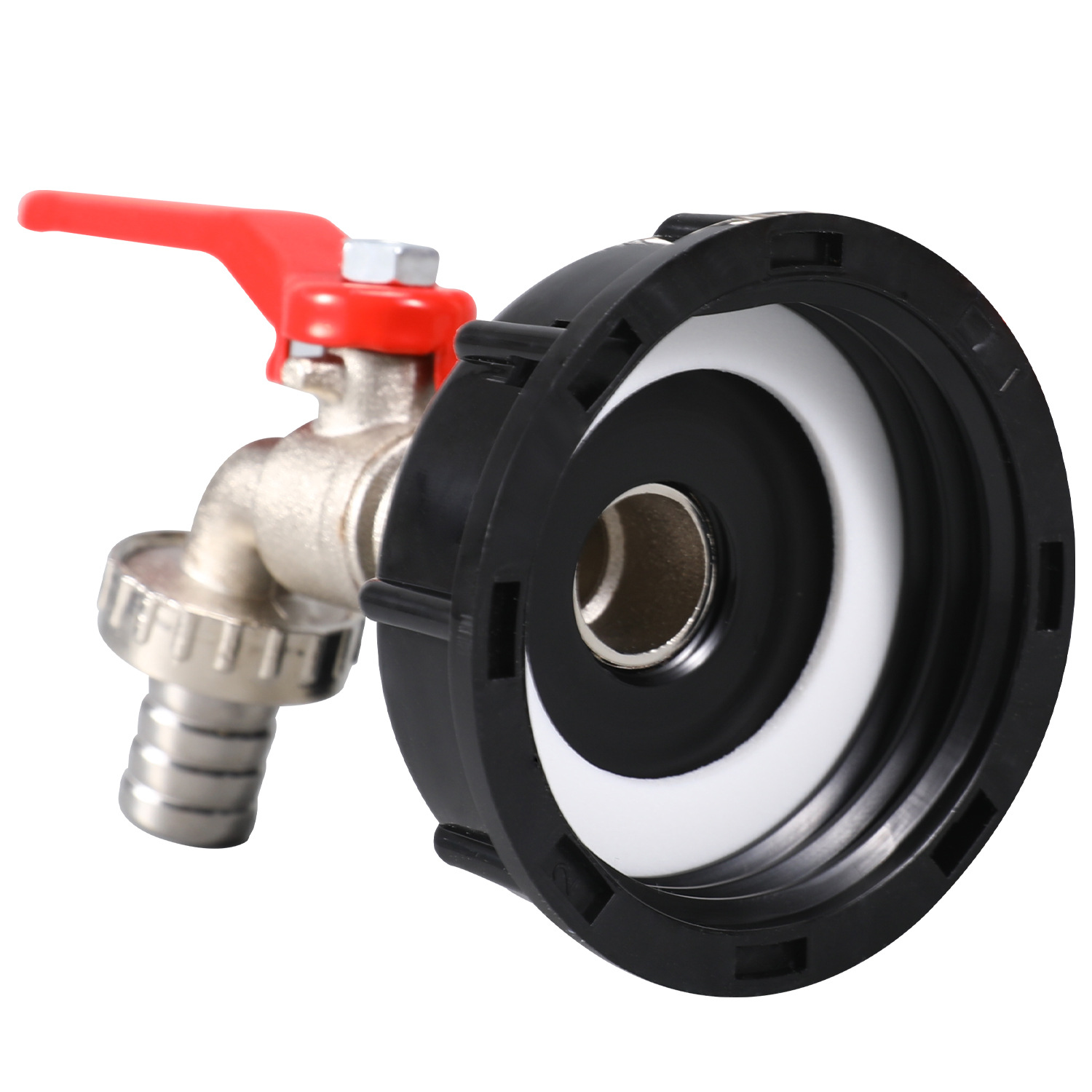 Vanne De Sortie Ibc, Vanne Pour Réservoir D'Eau De 1000 L Avec Robinet À Bille En Alliage Et Raccord 1/2 Pouce. Adaptateur Ibc Pour Vanne De Réservoir D'Eau, Accessoires Pour Réservoir D'Eau De Pluie