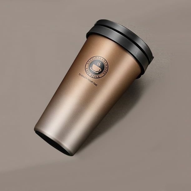 500ml Insulated Mug,coffee Mug, Stainless Steel Coffee Thermos With Double Wall Insulated Lid Car, Leakproof Tea Cup & Espresso Mug For Travel Office