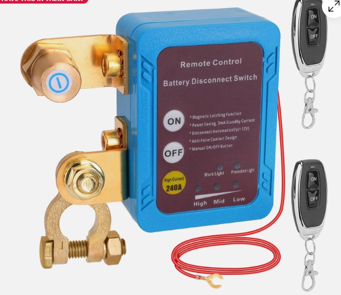 12v 240a Battery Detachable Switch, Auto Off Function, For Car, Residential Vehicle, Atv