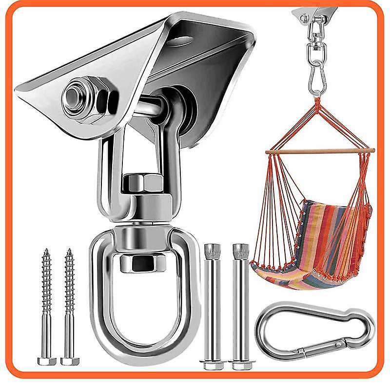 360° Rotation Stainless Steel Heavy Duty Ceiling Hook Suspension Kit For Hammock, Hanging Chair, Punching Bag, Swing, Aerial Yoga
