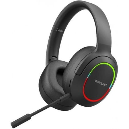 Auriculares Inalámbricos Con Bluetooth, Audifonos, Cascos, Sonido Envolvente, Estéreo, Usb, Con Luz, Para Pc, L800 (noir)