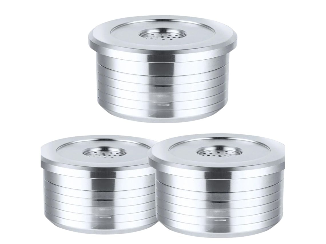 Lot De 3 Capsules Réutilisables En Acier Inoxydable Pour Cafetière Delta Q Qool Evolution