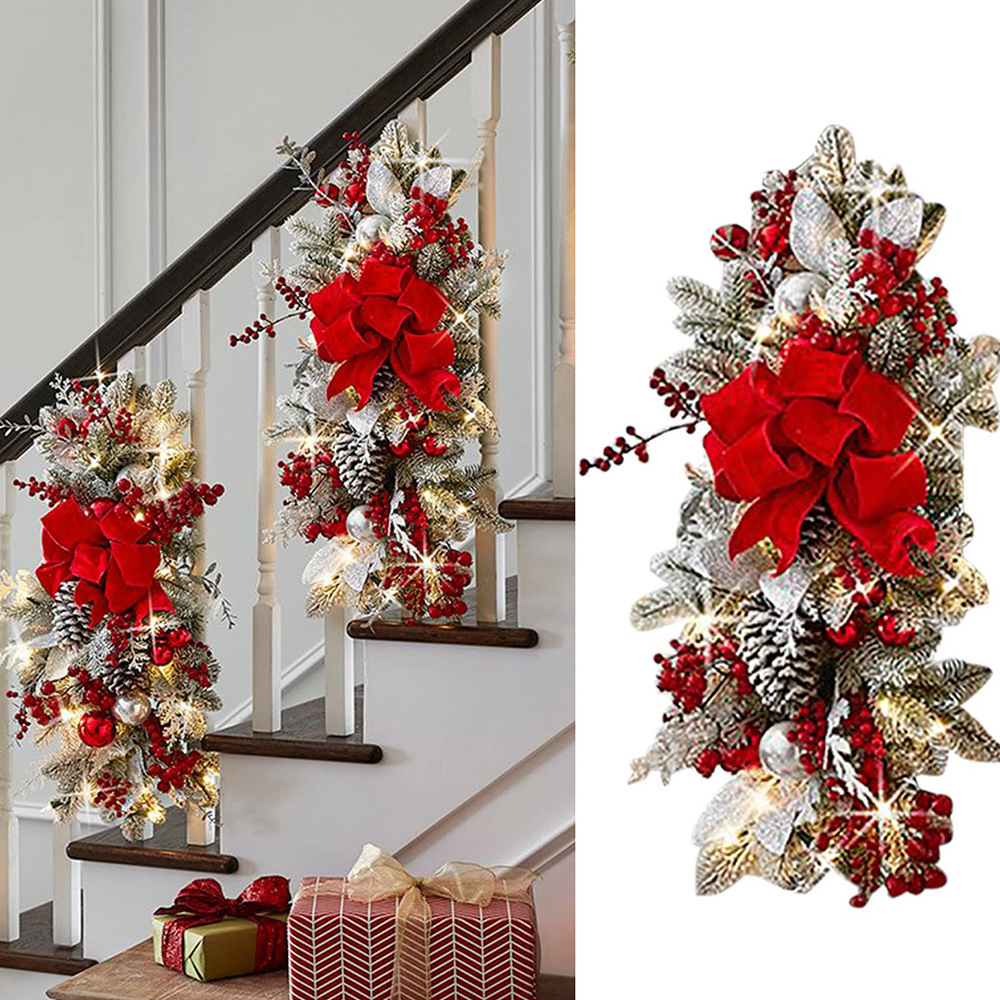 Escaliers Suspendus Guirlande Mur Suspendu Décoration De Maison Fleurs Plantes Artificielles Décorations De Noël Pour Décoration De Suspension Murale De Maison