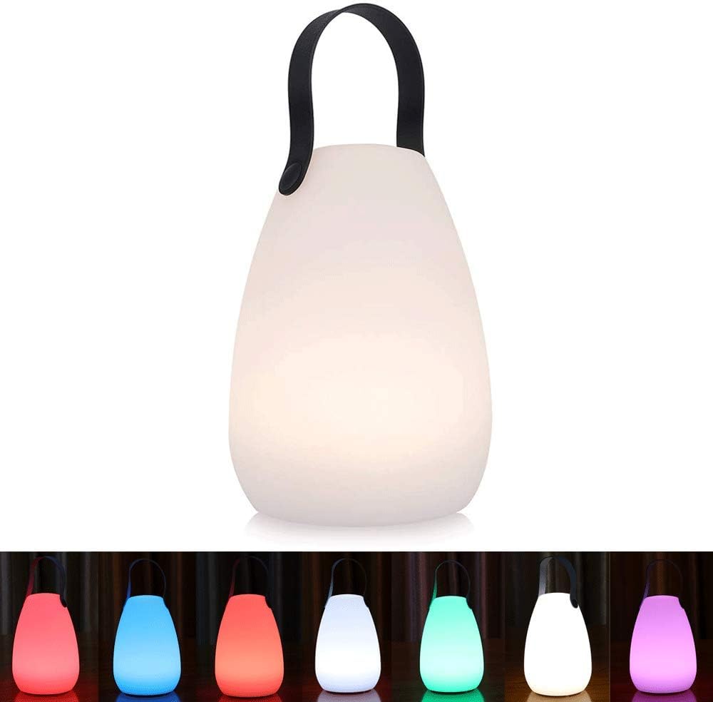 Lampe De Lit Portable, Led Étanche, Rechargeable, Sans Fil, 16 Couleurs, Intensité Variable
