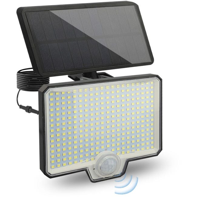 Lampe Solaire D'Extérieur Pour Jardin 294 Led Avec Détecteur De Mouvement, Batterie 1800 Mah, Étanche Ip65, Quatre Modes D'Éclairage (sku Produit : 95197238 Sku Offre : Lehuamwj233)