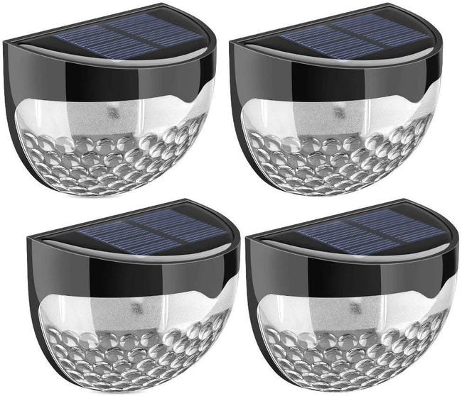 Ensemble De 4 Lampes De Jardin - Éclairage Extérieur - Lampes Solaires De Sécurité Avec Capteur Crépusculaire (sku Produit : 96643750 Sku Offre : Mkh25.7.14-20)