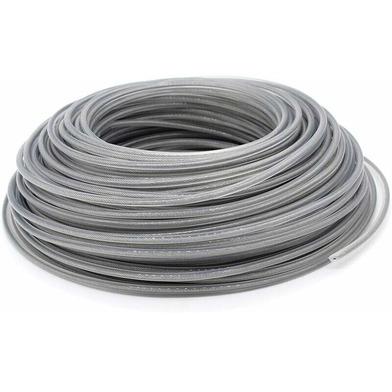 Choyclit Fil Pour Débroussailleuse,fil Coupe Bordure Universel, Ligne De Trimmer En Acier 3.0 Mm, Fil D'Acier Débroussailleuse Robuste Pour Bosse Tête Tondeuse À Gazon De Jardinage