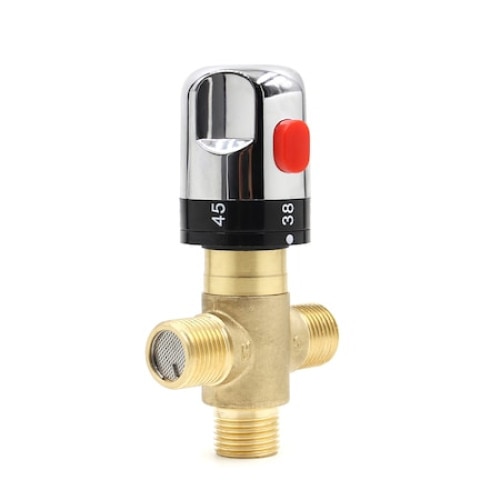 Valva De Amestec Termostatica, Qttvbtna, Alama, Control Temperatura, 115 X 62 Mm, Multicolor