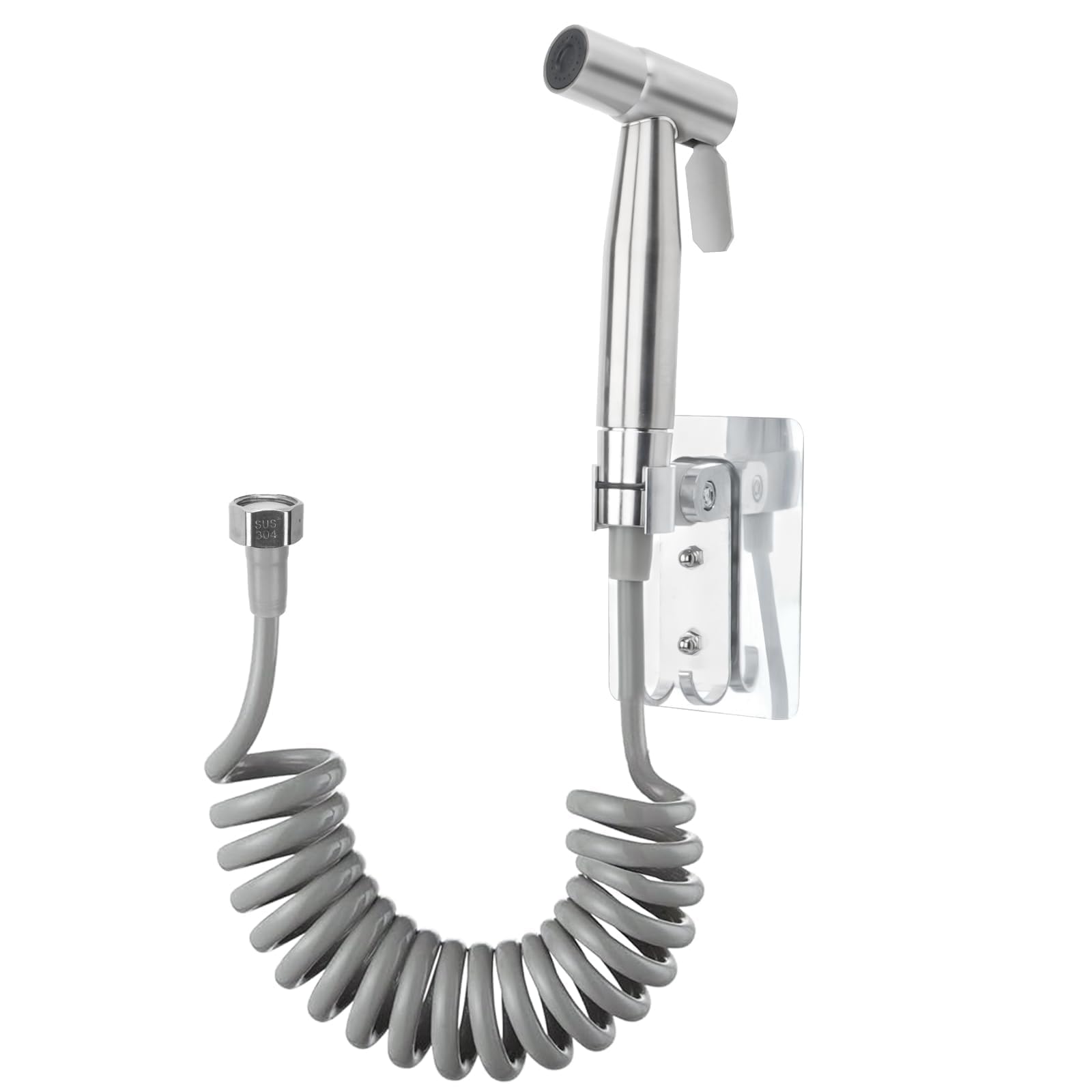 Kit Douchette Wc Bidet De Toilette Pulvérisateur De Bidet À Main Pulvérisateur De Toilette Pour Bidet Avec Tuyau Abs De 40-200 Cm,crochets Sans Perçage Pour Salle De Bain