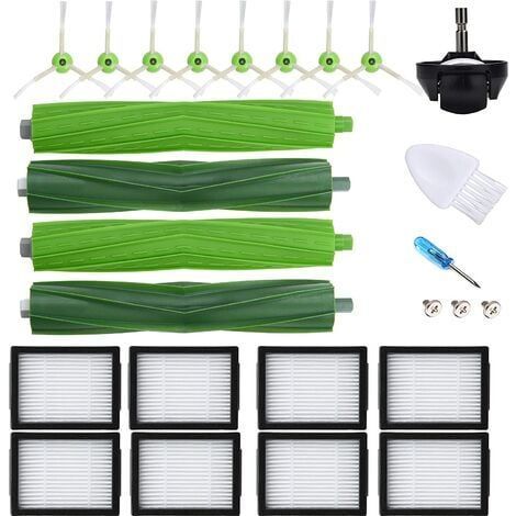 Lot De 21 Pièces De Rechange Compatibles Avec Irobot Roomba E5 E6 I6 I6+ I4 I4+ I7 I7+ I8+ Plus Plus Filtre Hepa Brosse Rouleau Replenishment Accessroies,