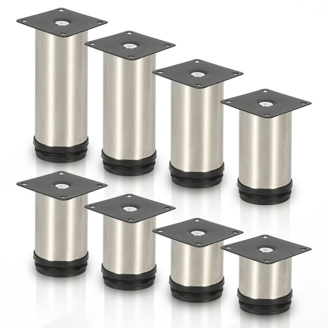 Pied De Meuble Inoxydable Acier Réglable 60mm 4pcs