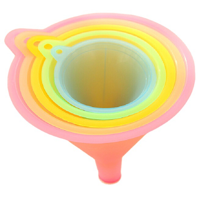 Ensemble D'Entonnoirs De Cuisine Aux Couleurs De L'Arc-en-ciel - 5 Entonnoirs De Cuisine