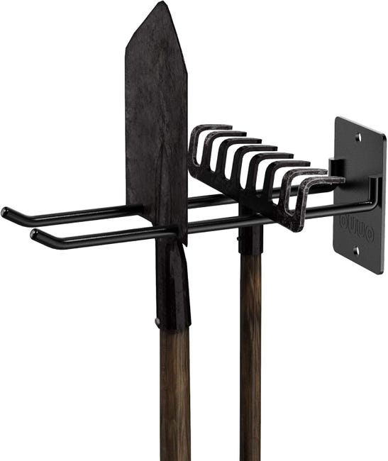 Lot De 4 Organiseurs De Rangement De Garage En Acier Massif Robuste Pour Le Rangement Des Outils De Jardin – Pelle, Râteau, Balai, Support Mural