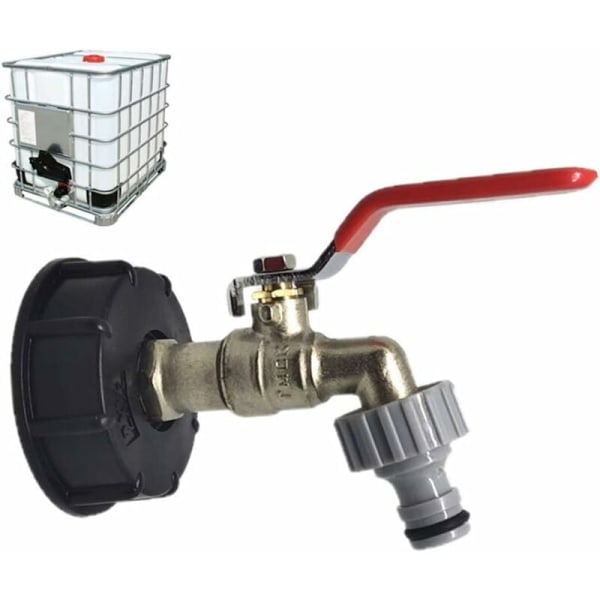 Adaptateur De Réservoir Ibc 1/2" Kran Utloppskoppling Ventil Kran Trädgårdsslangkopplingar