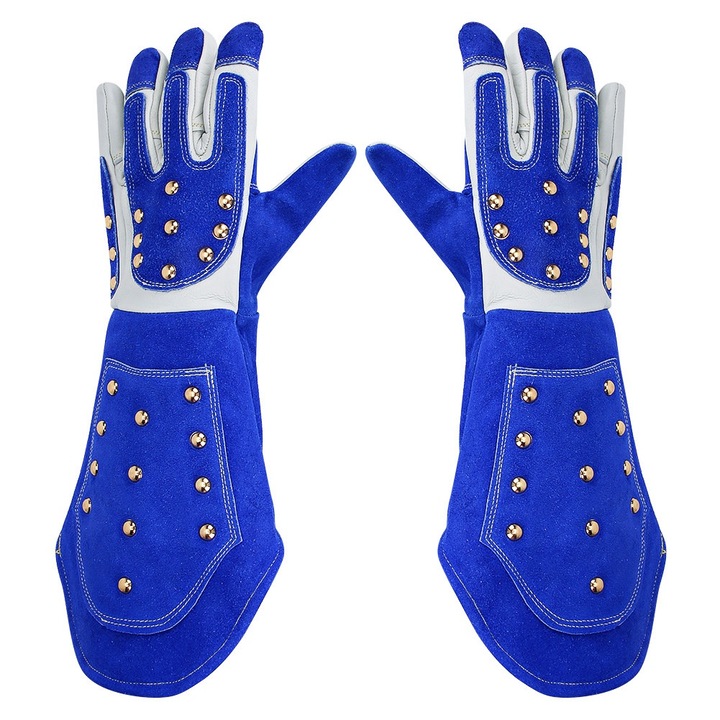 Gants De Protection En Polaire Animale Résistante, Cuir Véritable, Blancs, Taille L