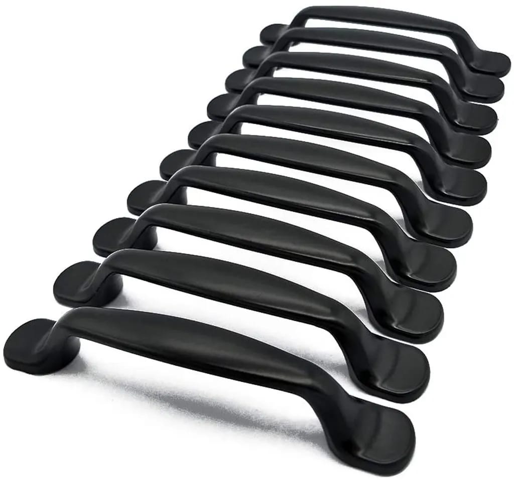 Lot De 10 Poignées De Porte De Placard De Cuisine, Tiroir De Placard, Meubles De Chambre, Entraxe 128 Mm, En Aluminium, Avec Vis