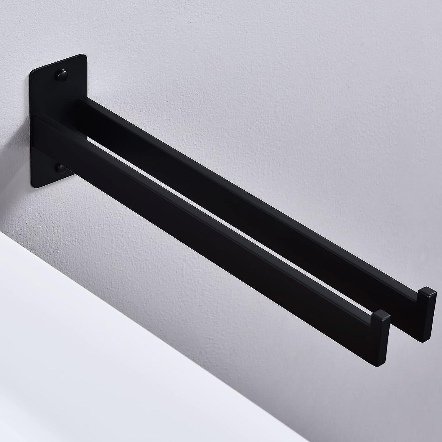 Porta Asciugamani Quadrato In Acciaio Inossidabile Con Due Bracci, Portasciugamani Da Parete Per Bagno