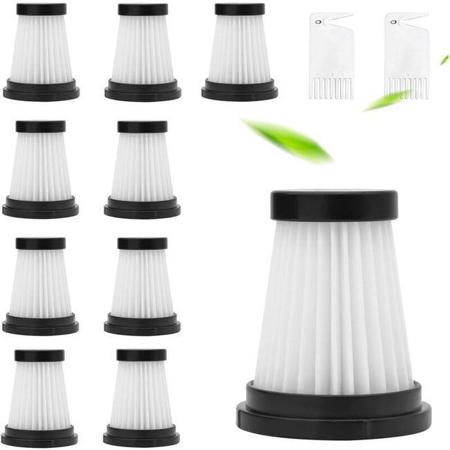Lot De 12 Filtres Hepa Pour Aspirateur Genius Invictus One 1.0 X 7 2.0 - Accessoires Pour Aspirateur Filtre Hepa Lavable - Avec Brosse De Nettoyage (sku Produit : 92303651 Sku Offre : S141142)