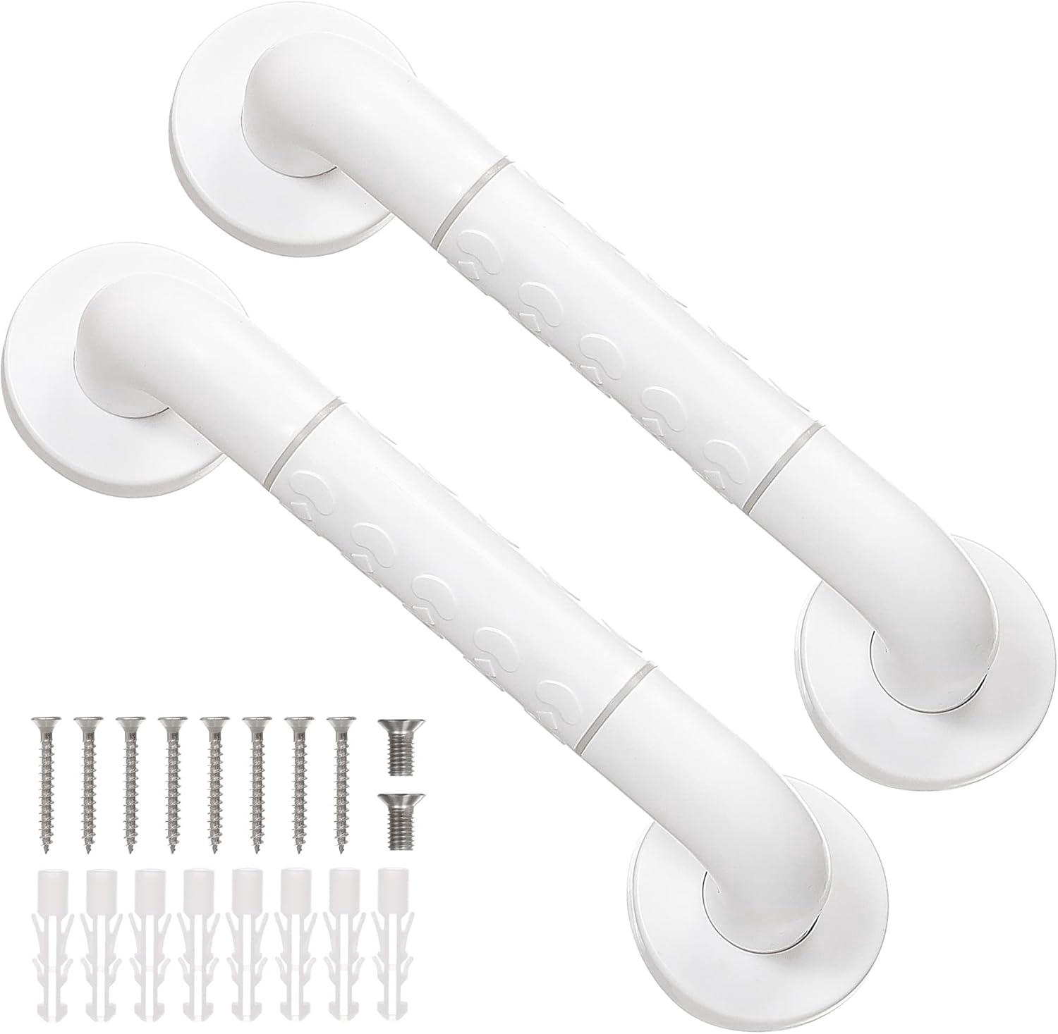 Barres D'Appui De Salle De Bain En Acier Inoxydable, 2 Pièces De 30cm, Pratique Pour Les Personnes Âgées Et Les Enfants, Poignée De Sécurité Pour Baignoire