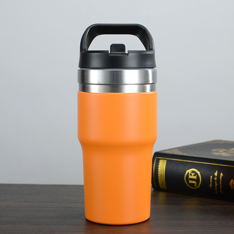Nouvelle Tasse Isotherme En Acier Inoxydable 304 Avec Poignée Pour Voiture, Idéale Pour Le Café, Les Glaçons Et L'Eau.