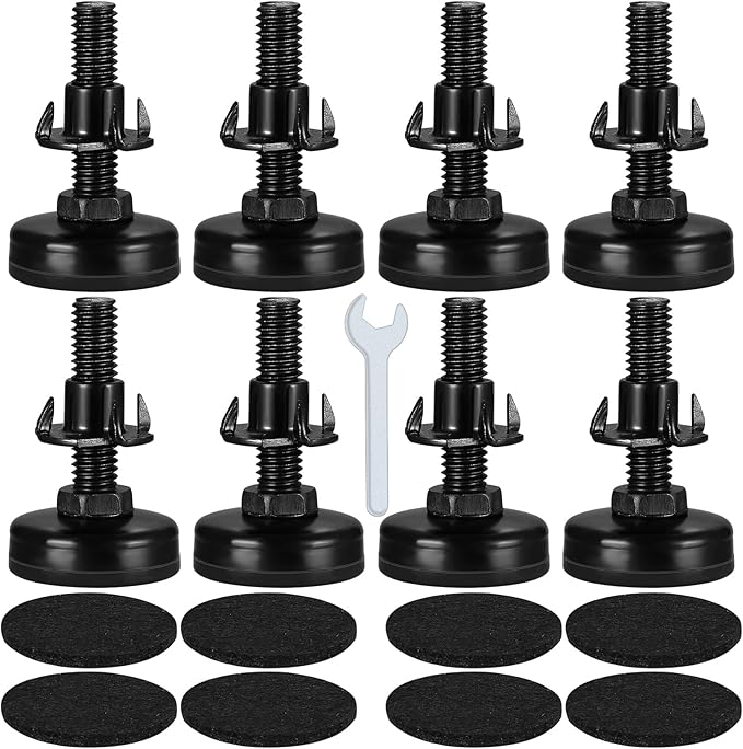 Pieds De Nivellement Réglables M10, 8 Pièces, Hauteur Ajustable, Vis Métal Avec Écrou, Pour Meubles, Table Et Chaise