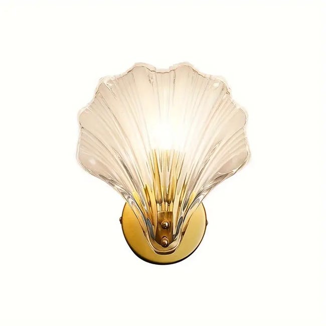 Coquille Petit Lustre Entrée Applique Murale Chambre Lampe De Chevet Lumière Française Luxe Créatif