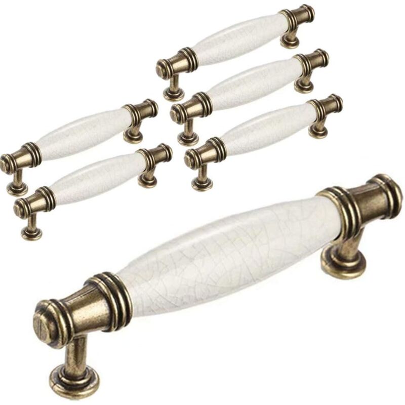 Boutons Et Poignées De Meubles, Lot De 6 Poignées De Porte De Placard De Cuisine, Tringle De Porte De Placard, Barre De Porte De Placard Avec Entraxe De 96 Mm