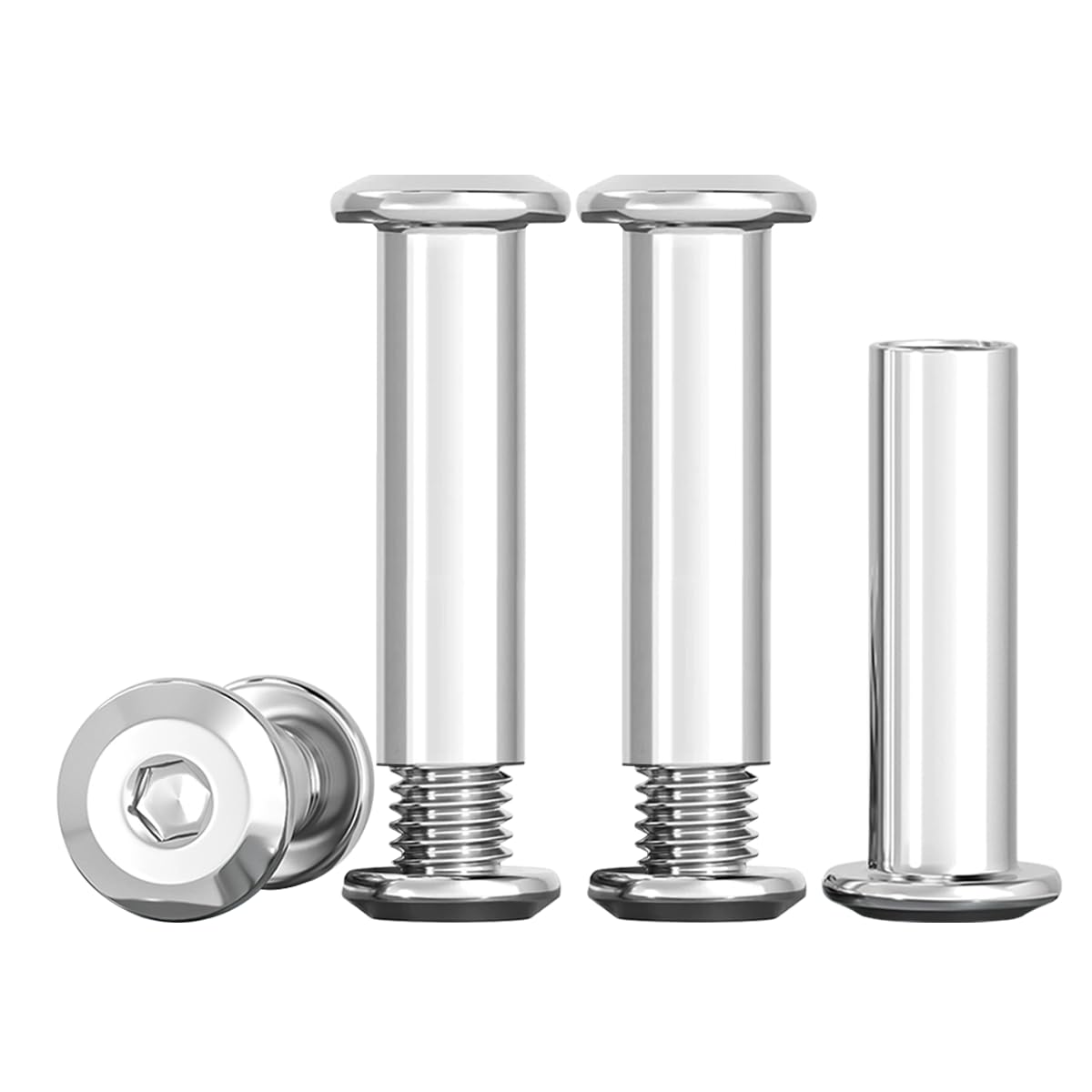 Vis De Connexion M5 Vise De Meubles M5 X 30mm En Acier Inoxydable A2 V2a (10 Vis Pour Meubles, 10 Écrou À Douille)