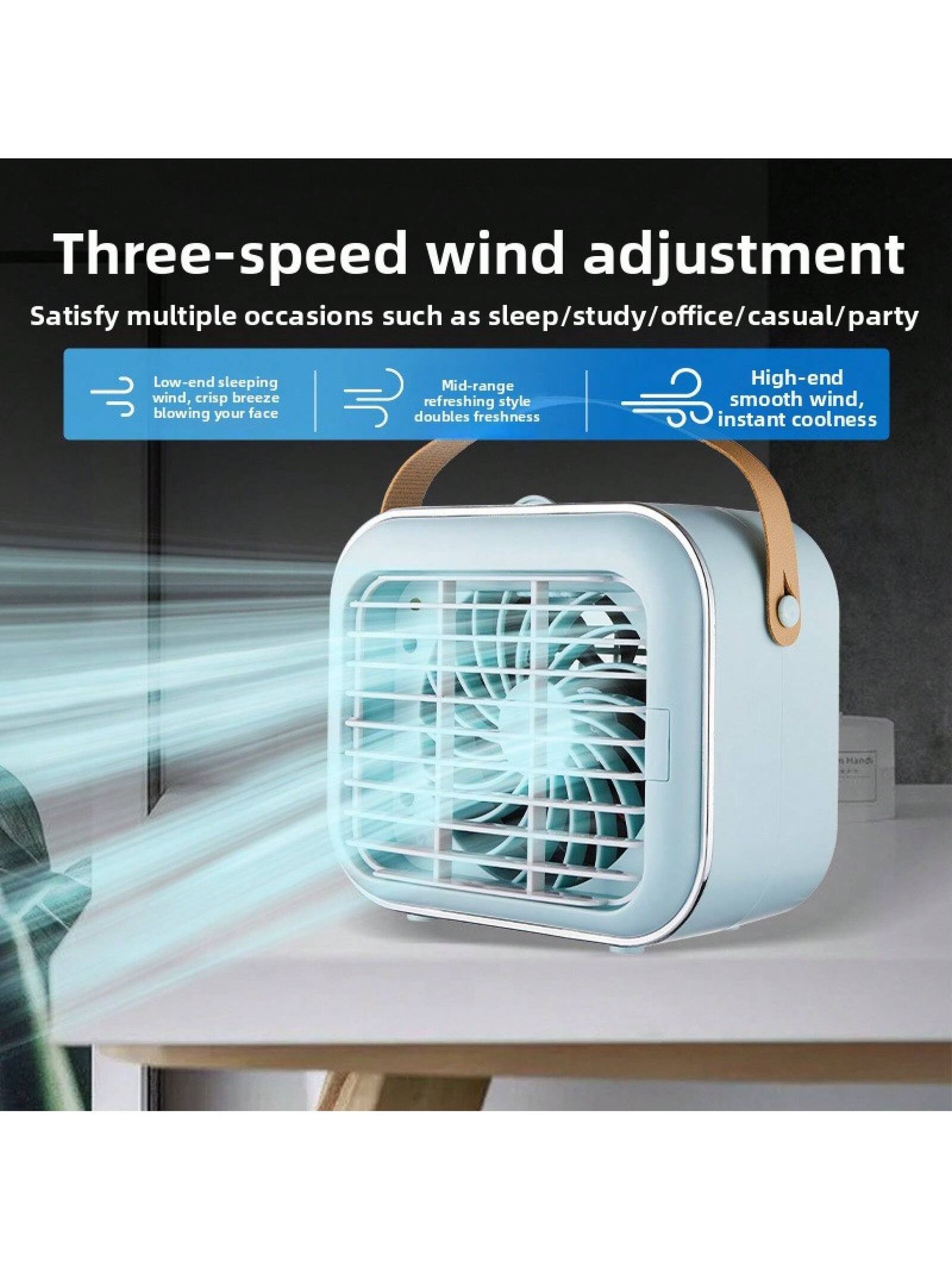 Mini Raffreddatore Ad Aria Da Scrivania, Umidificatore In Plastica, Ventilatore Refrigerante A Spruzzo, Condizionatore D'Aria Usb