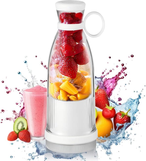 Mixeur Électrique Portable 350 Ml Avec Port Usb (blanc) (sku Produit : 95995205 Sku Offre : Lehua25.4.24-1.19)