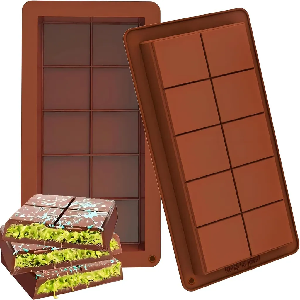 Silikon Tief Schokoladentafel Form 2 Stück Silikonform, Schokoladenform Silikon, Schokoladentafel Tiefe Schokoladenform,extra Tief Schokolade Form Für Schokolade Süßigkeiten