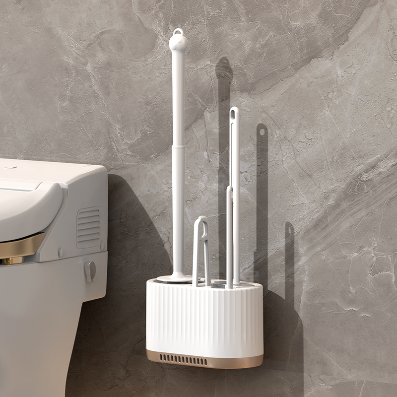 Ensemble De Toilettes Murales Quatre Pièces, Nettoyage Des Toilettes Sans Angle Mort, Brosse, Vidange Possible, 191149cm, Blanc Pur