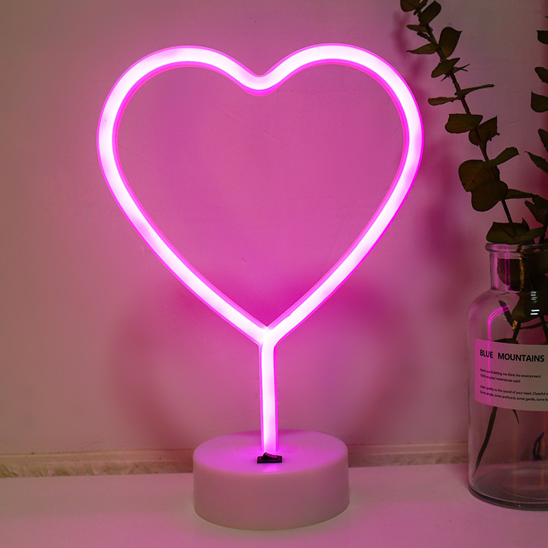 Décoration Murale Lumineuse Led Néon Arc-en-ciel Pour Chambre, Lampe De Nuit Suspendue, Décoration Pour Fêtes Et Cadeaux De Noël