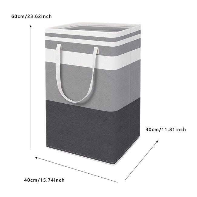 Panier À Linge Pliable Grande Capacité De 75 L, An Oxford, Avec Poignées. Pour Salle De Bains Et Organisation Du Linge