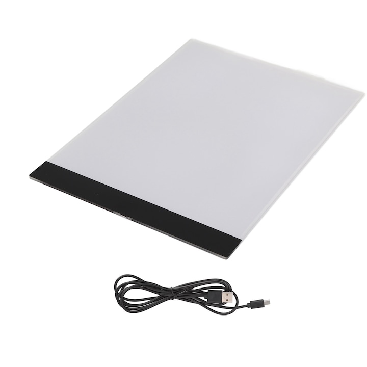 Pad De Trasare Led A4, Iluminare Alba Moale, Ultra Subtire, Portabil, Incarcare Usb