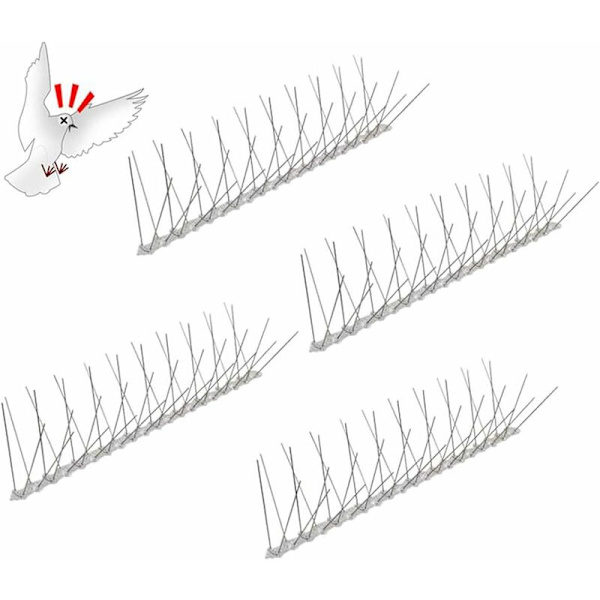Pics Anti-oiseaux Pour Balcon - Protection Contre Les Oiseaux (25 Cm (10 Pics, 20 Aiguilles)) Adaptés À Une Utilisation Extérieure Et Intérieure