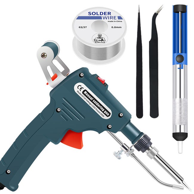 Kit De Fer À Souder - Pistolet À Souder, Kit De Fer À Souder Automatique, Outil De Soudage, Pompe À Dessouder, Pince À Épiler Pour Circuits Imprimés
