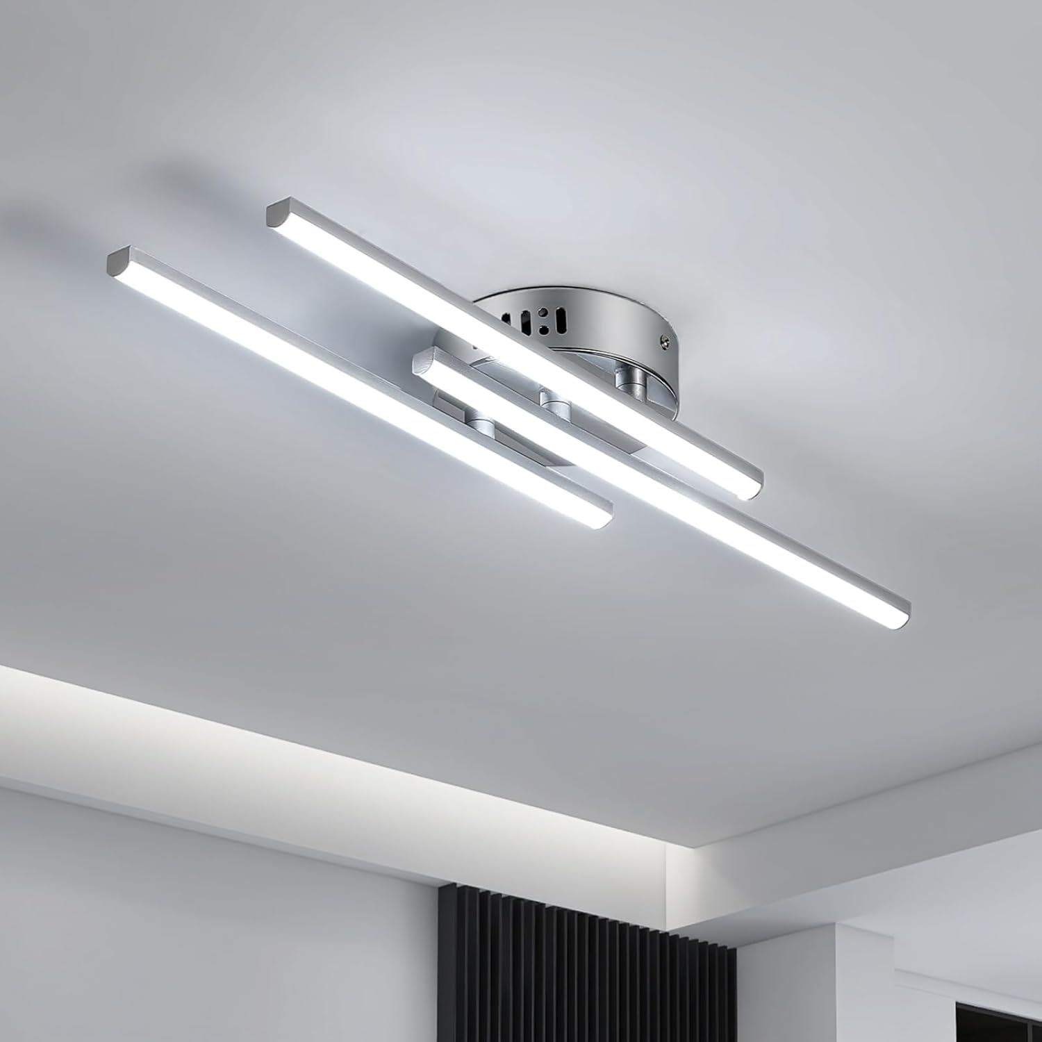 Plafonnier Led 18w, 3 Lumières, Lampe De Plafond Moderne, 6500k Blanc Froid, Chambre, Lustre Cuisine, Couloir [classe Énergétique E]