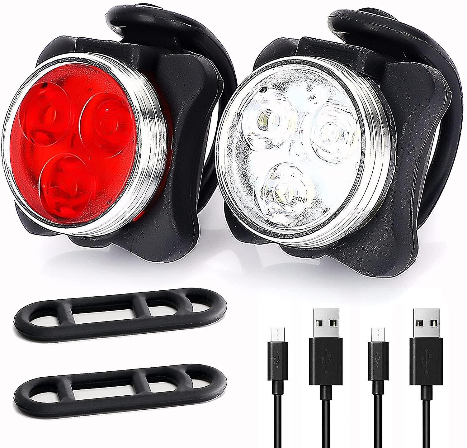 Foolerba Ensemble De Lumières De Vélo, Mise À Niveau 2021, Lumières De Vélo Led Rechargeables Par Usb Super Lumineuses Avant Et Arrière, Éclairage Avant Et Arrière De Vélo De Route De Montagne Étanche