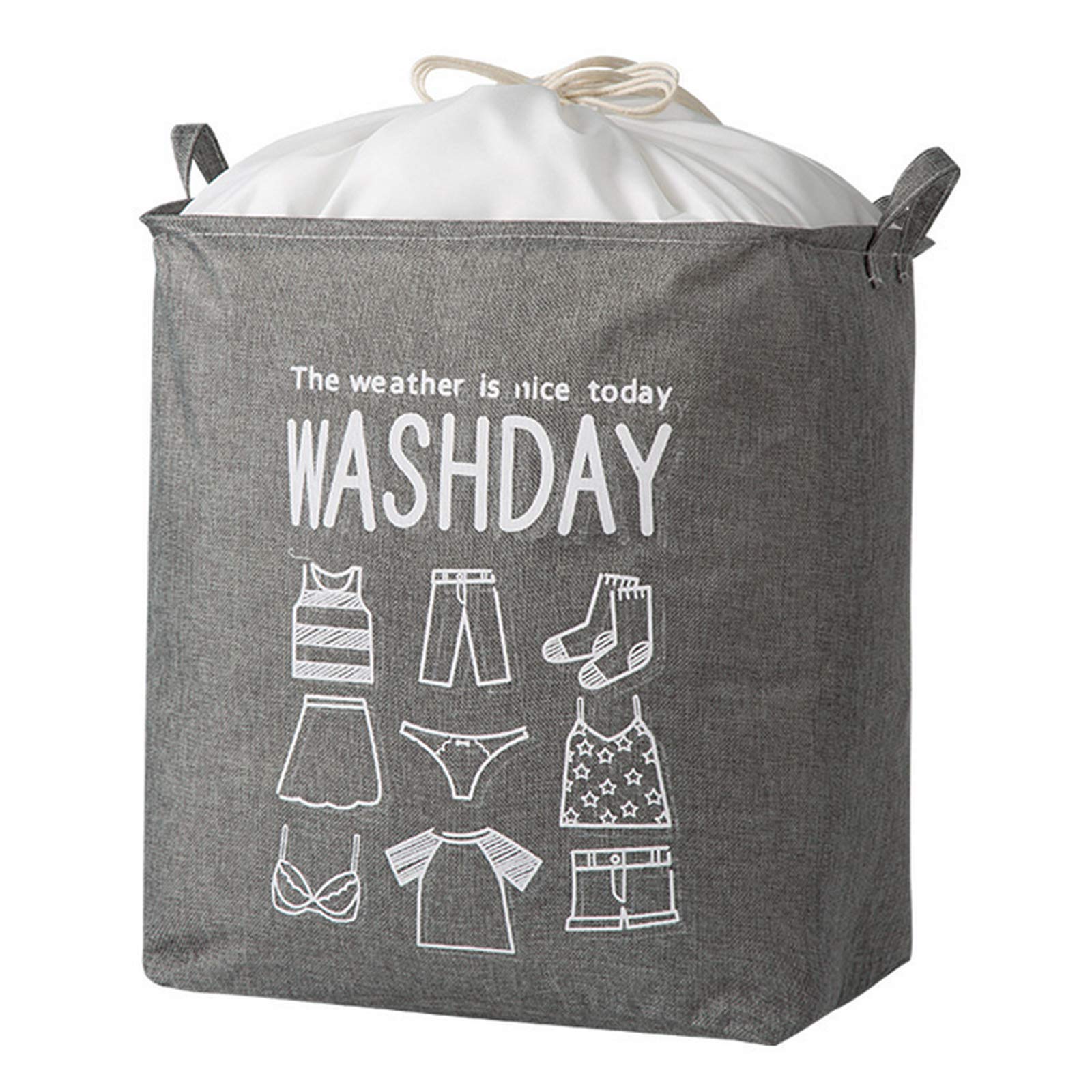 Grande Panier À Linge, 75l Panier À Lingepliable, Cordon Paniers À Linge, Sac A Linge Sale Voyage Des Vêtements Sales À La Maison En Déplacement