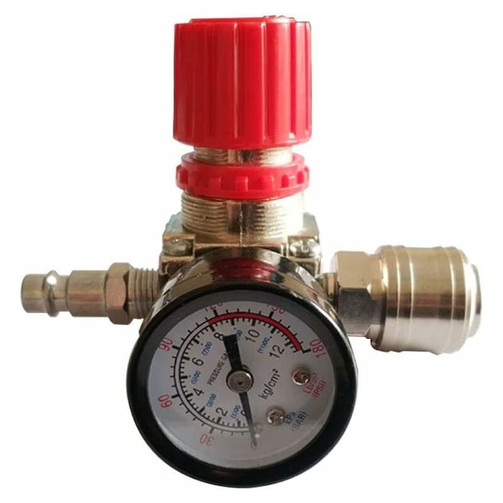 Pressure Regulator For Compressors, 1/4", 180psi, 12bar, 240v