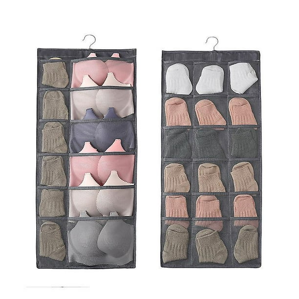 30 Poches Rangement Suspendu Sac Organisateur, Organisateur Rangement A Suspendre Double-face Avec Systme De Suspension Pour Les Soutiens-g