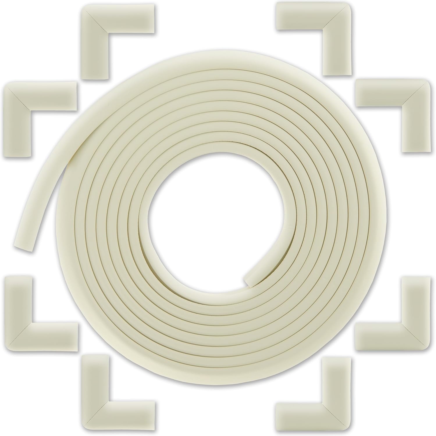 Protection Des Bords Et Coins De Meubles Avec 8 Angles Et Rebord De 6m En Mousse Pour Table Et Plus Pour Bien Protéger Les Enfants Blanc Ivoire