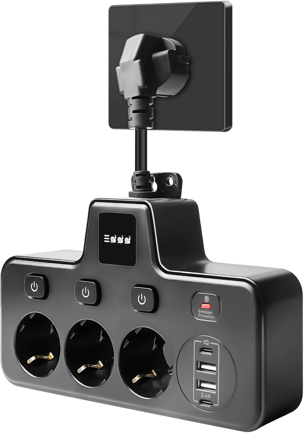 Gaouto Rallonge Multiprise 3 Prises, 4000 W, 16 A, Usb, Multiprise Avec 3 Ports Usb, Pour Le Bureau, La Maison Et Les Voyages