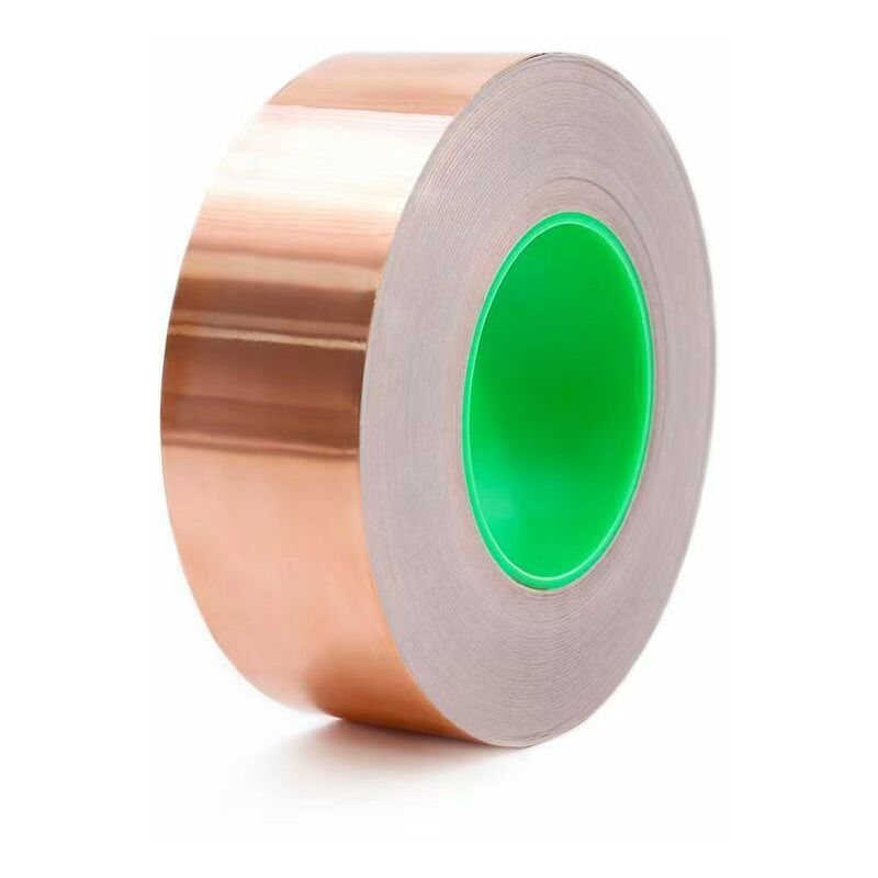 Choyclit Ruban Cuivre Répulsif Anti Limaces 50 Mm X 20 M, Protection Autocollant Escargot Blindage Emi, Ruban Feuille De Cuivre Contre Les Escargots